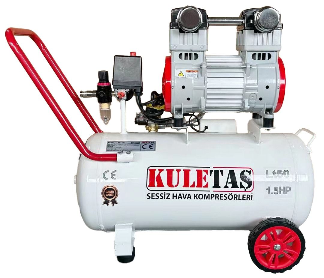 Kuletaş Süper Sessiz Yağsız Hava Kompresörü 50 Litre