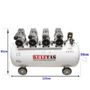 Kuletaş Süper Sessiz Yağsız Hava Kompresörü 200 Litre