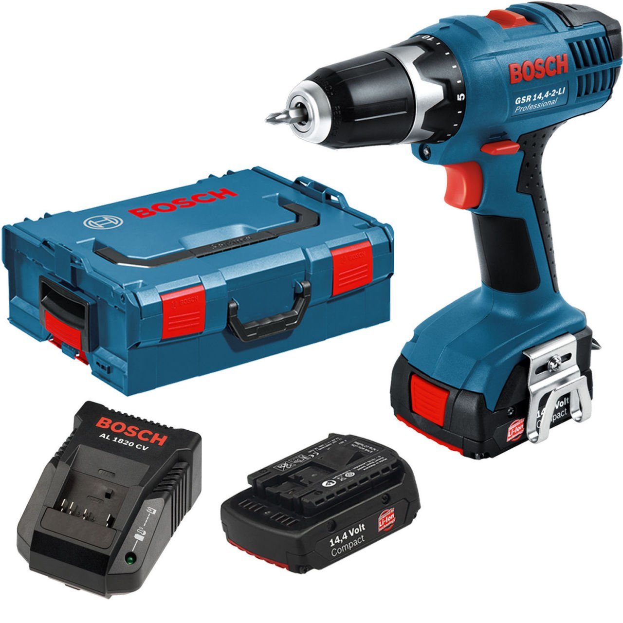 BOSCH  GSR 14,4-2-LI Plus 4.0 Ah Çift Akülü Delme/Vidalama