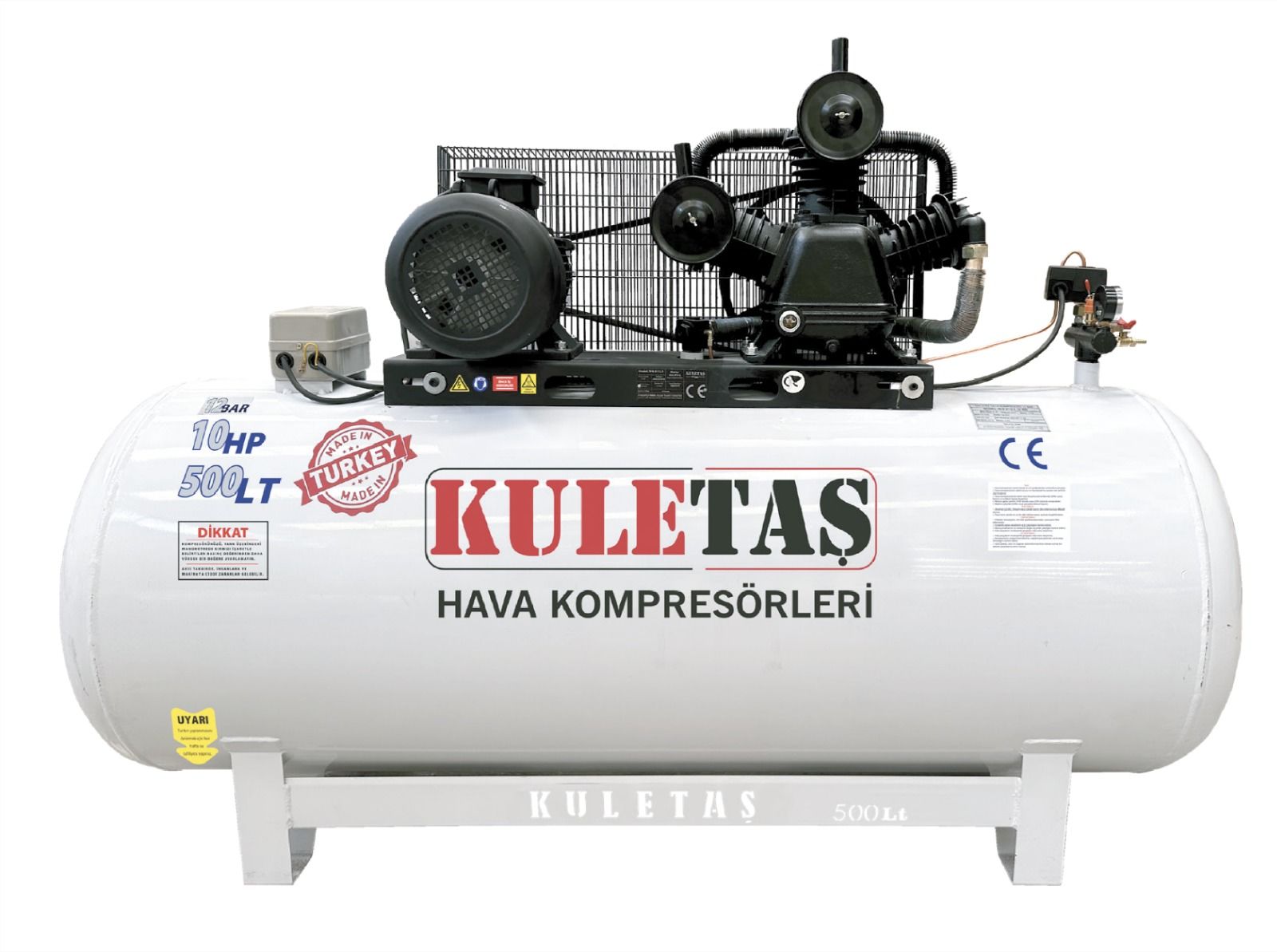Kuletaş 500 Litre 12 Bar 10 HP Hava Kompresörü