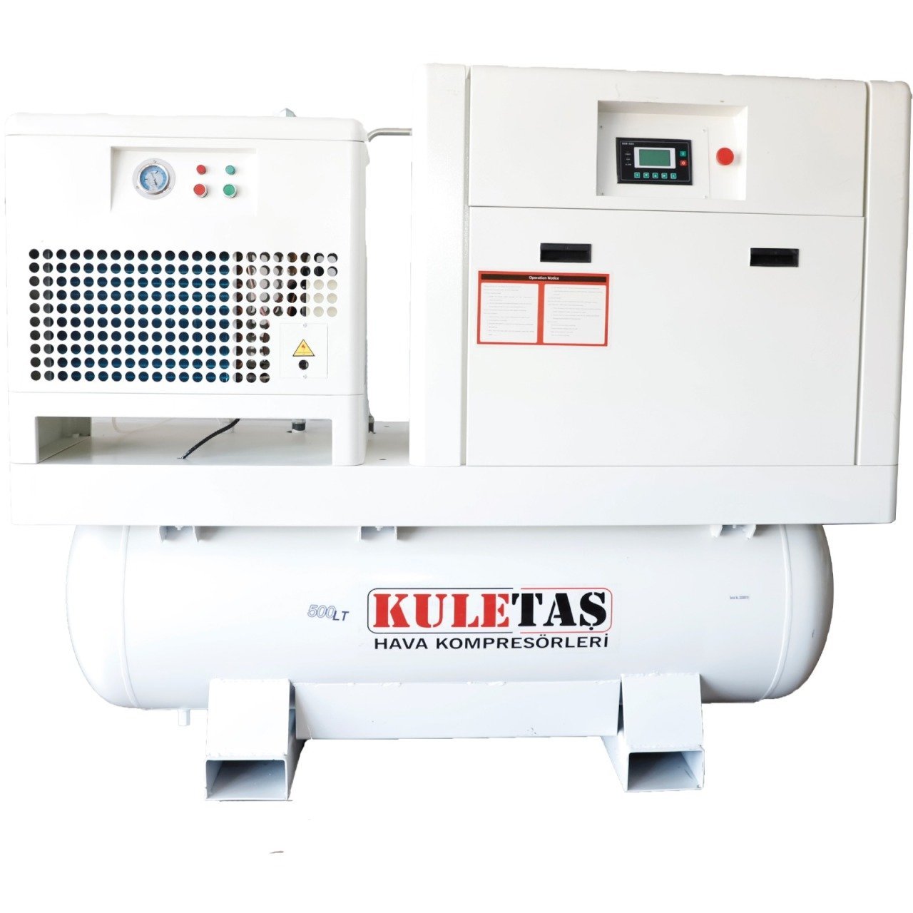 Kuletaş 500 Litre 15 HP Vidalı - Kurutuculu Hava Kompresörü