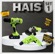 HAIS Darbesiz matkap, Akülü matkap ve Avuç Taşlama Seti (SET 1)
