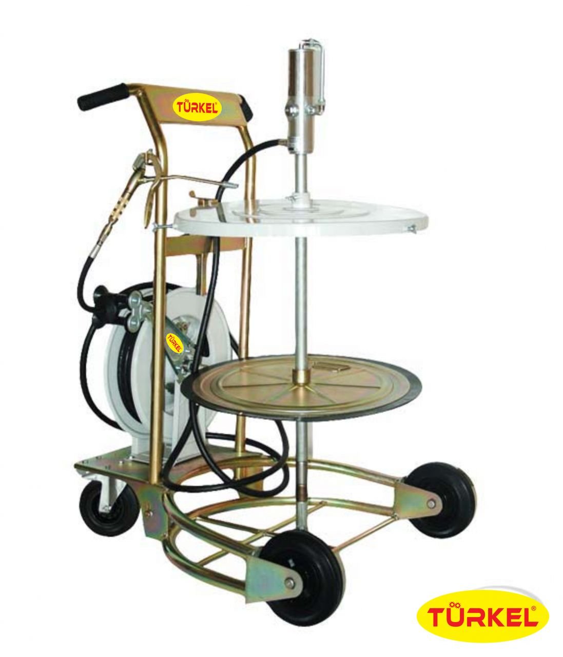 Türkel 220 lt Seyyar Gres Kiti Makaralı