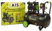 Hais 50 Litre Sessiz Yağsız Hava Kompresörü 1,5 Hp