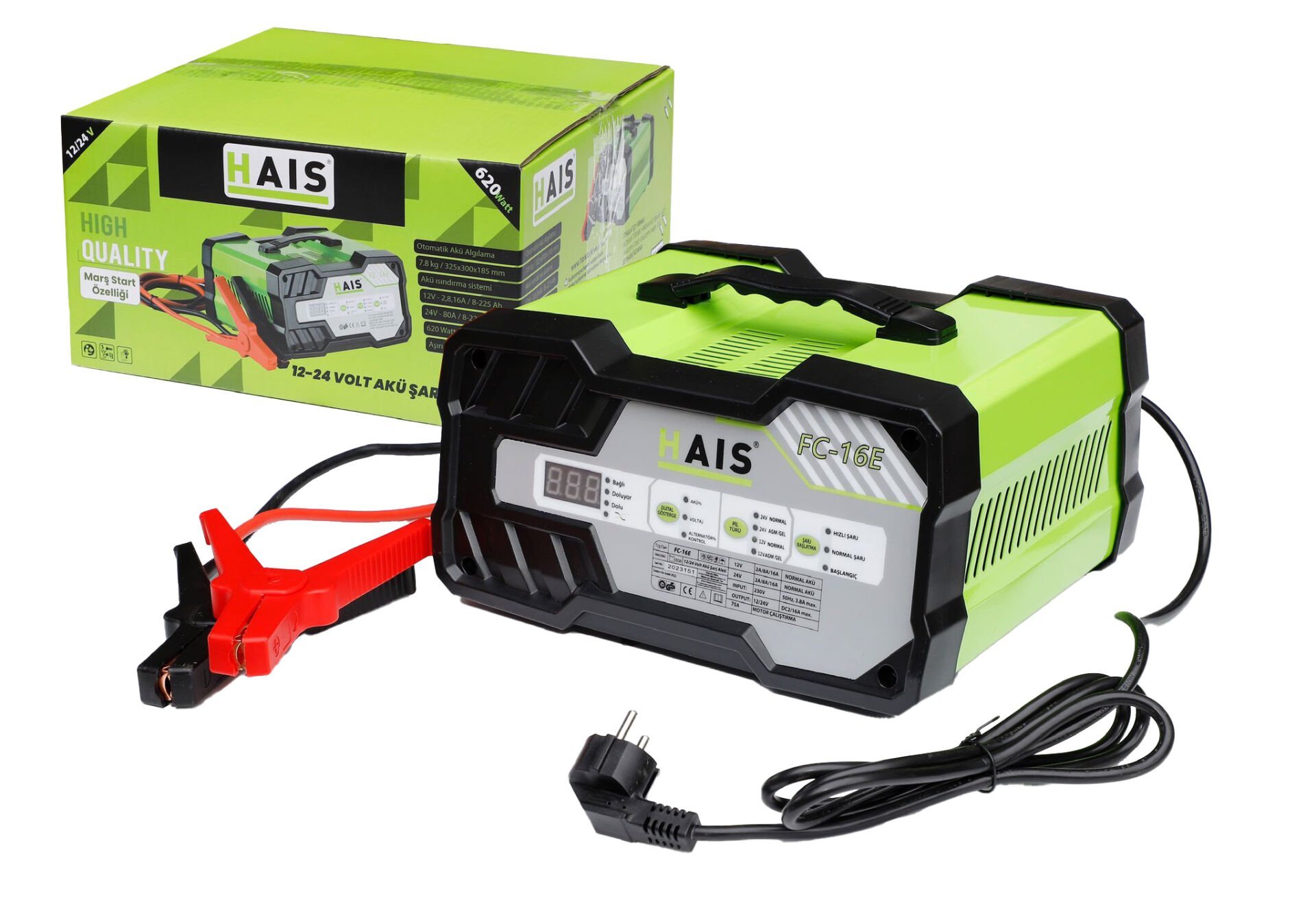 Hais  Akıllı 12 - 24 Volt Akü Şarj Cihazı