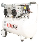 Kuletaş Süper Sessiz Yağsız Kompresör 60 Litre Çift Motor 2 Hp