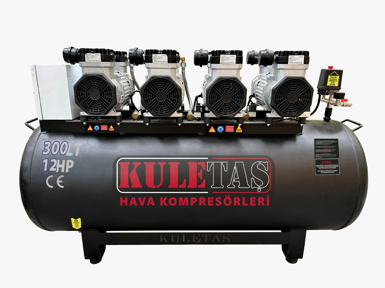 Kuletaş 300 LT 12 HP Sessiz Yağsız Hava Kompresörü