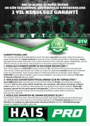 HAISPRO Profesyonel Vidalama Matkap 21 V 2.0 Ah Çift Akülü