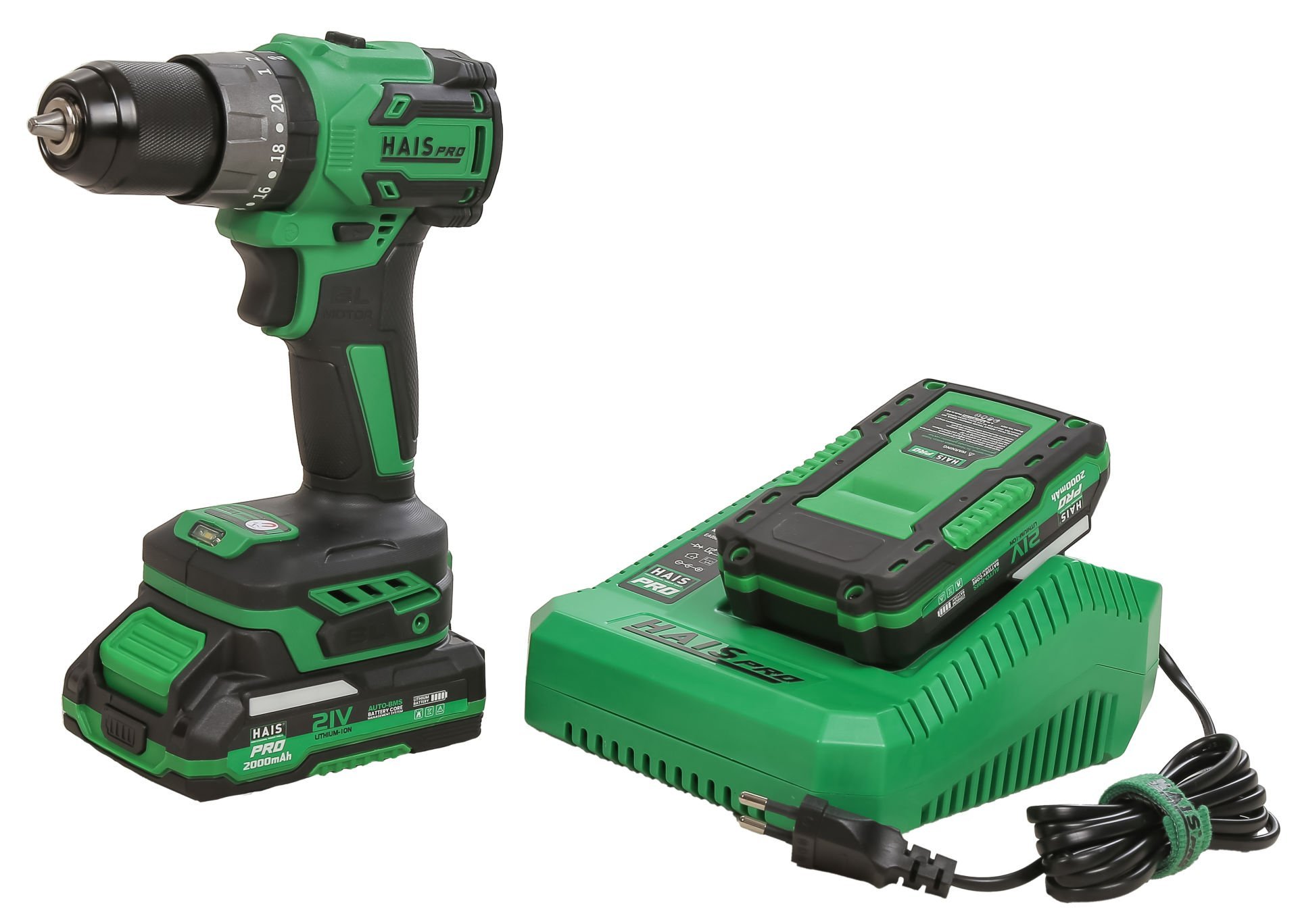 HAISPRO Profesyonel Darbeli Vidalama Matkap 21 V 2.0 Ah Çift Akülü