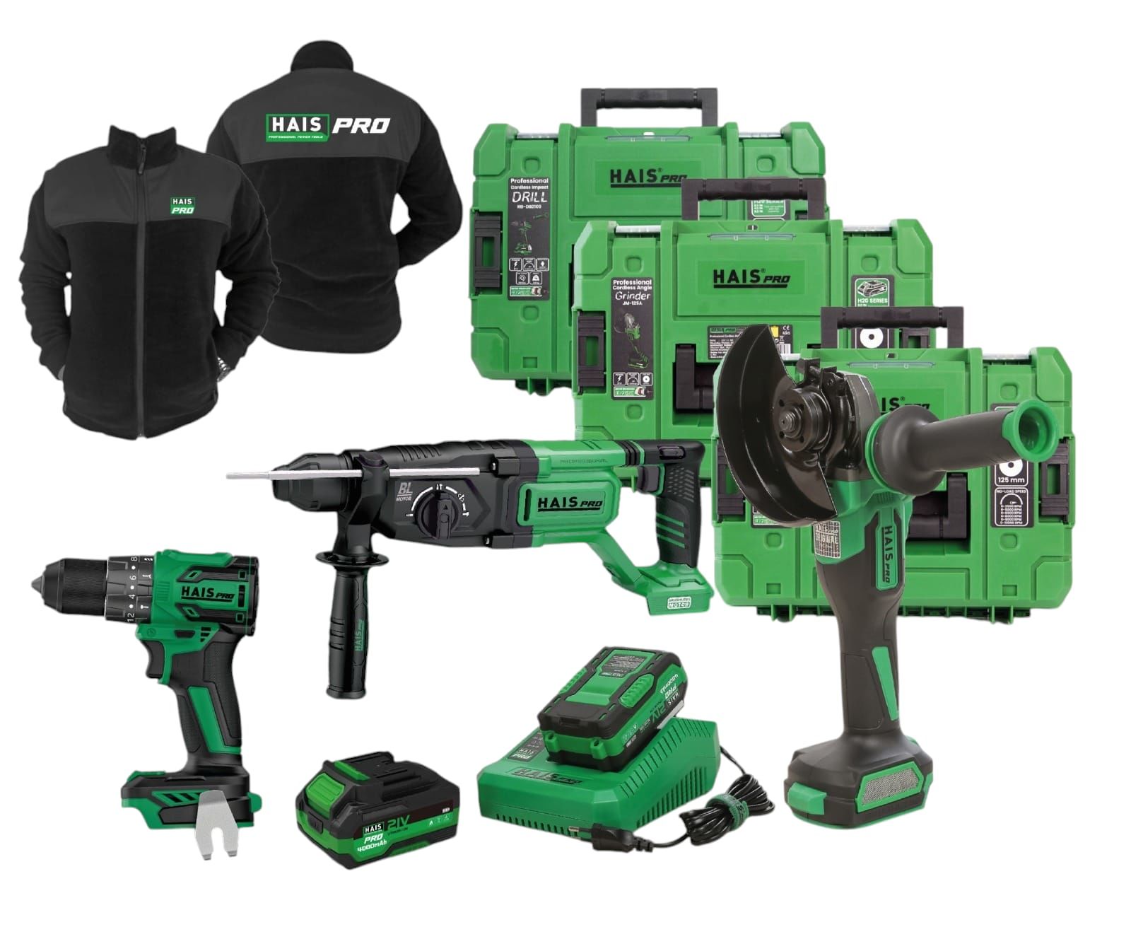 HAISPRO Profesyonel Akülü El Aletleri SET-3