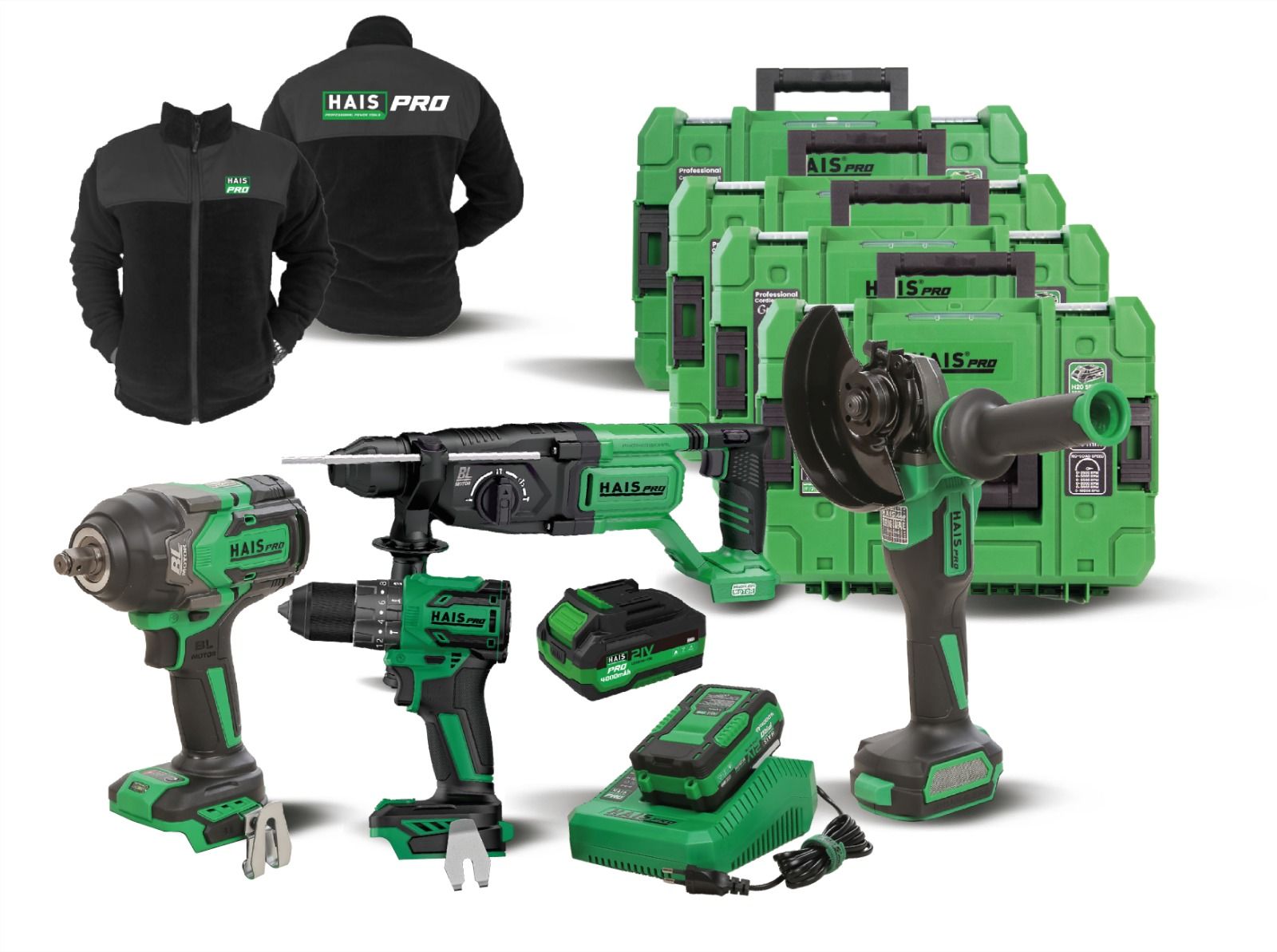HAISPRO Profesyonel Akülü El Aletleri SET-6