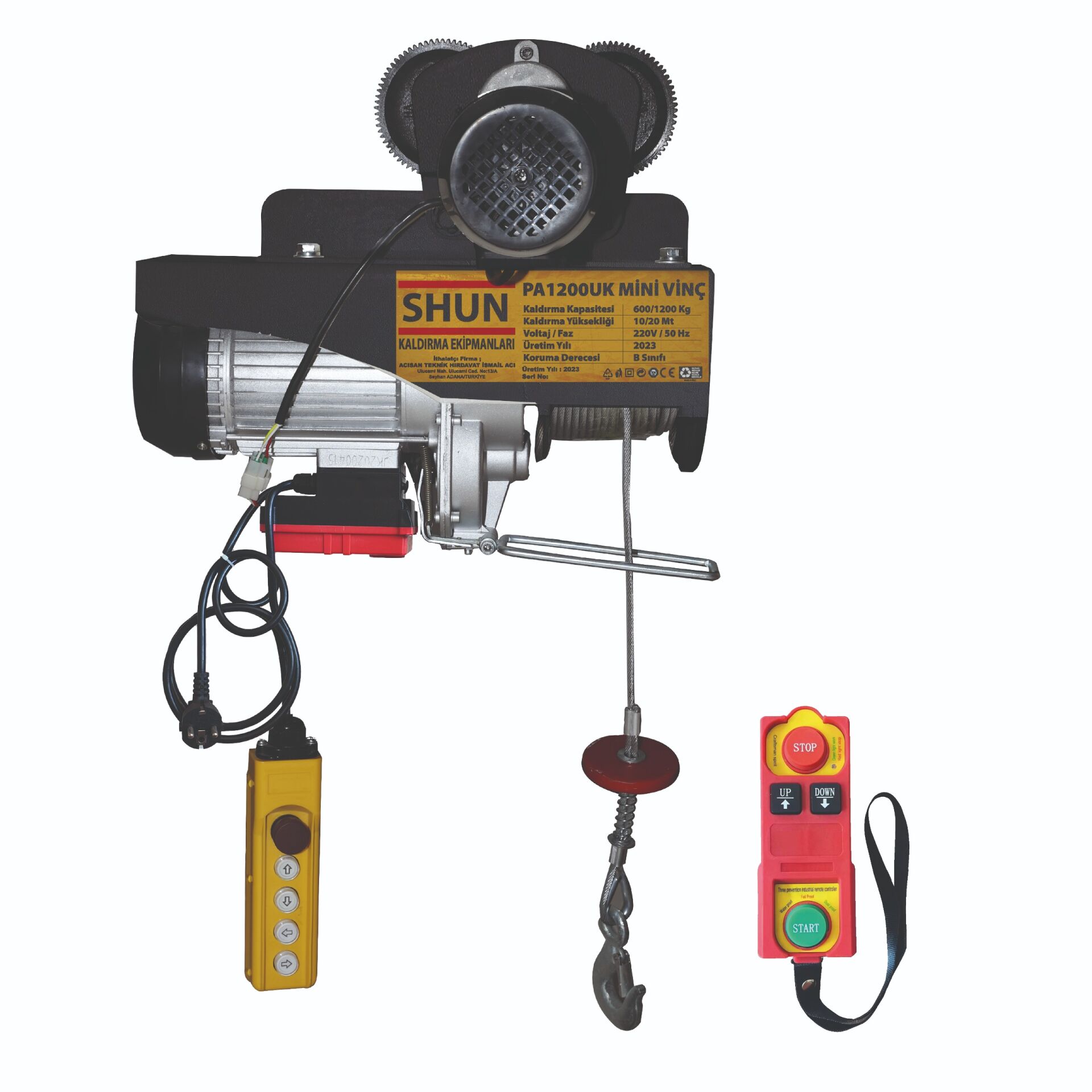 Shun 600/1200 Uzaktan Kumandalı 4 Hareketli Vinç
