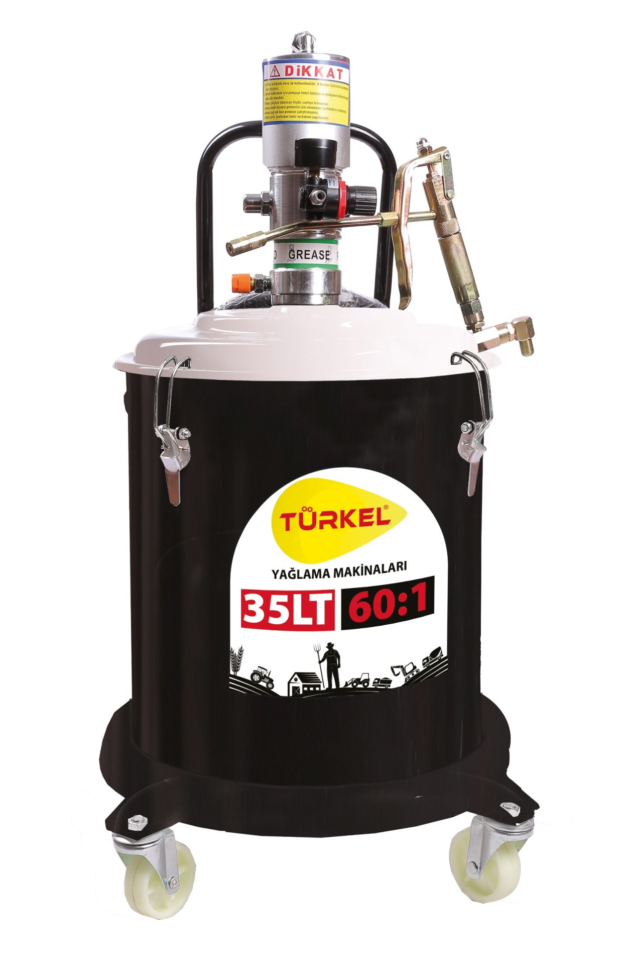 Türkel 35 LT Gres Pompası 60:1(Kalın Kafa Kauçuklu Gres İçin)