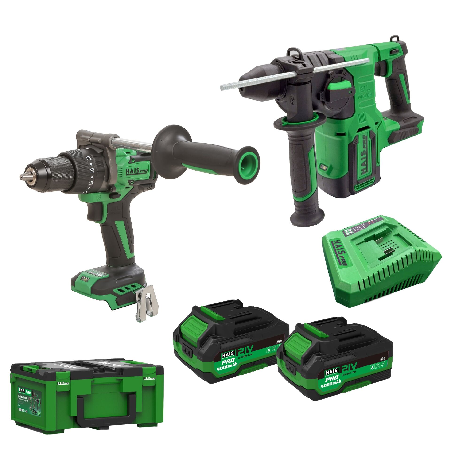 HAISPRO Profesyonel 21 V Akülü El Aletleri Seti - 2'Lİ SET - 1