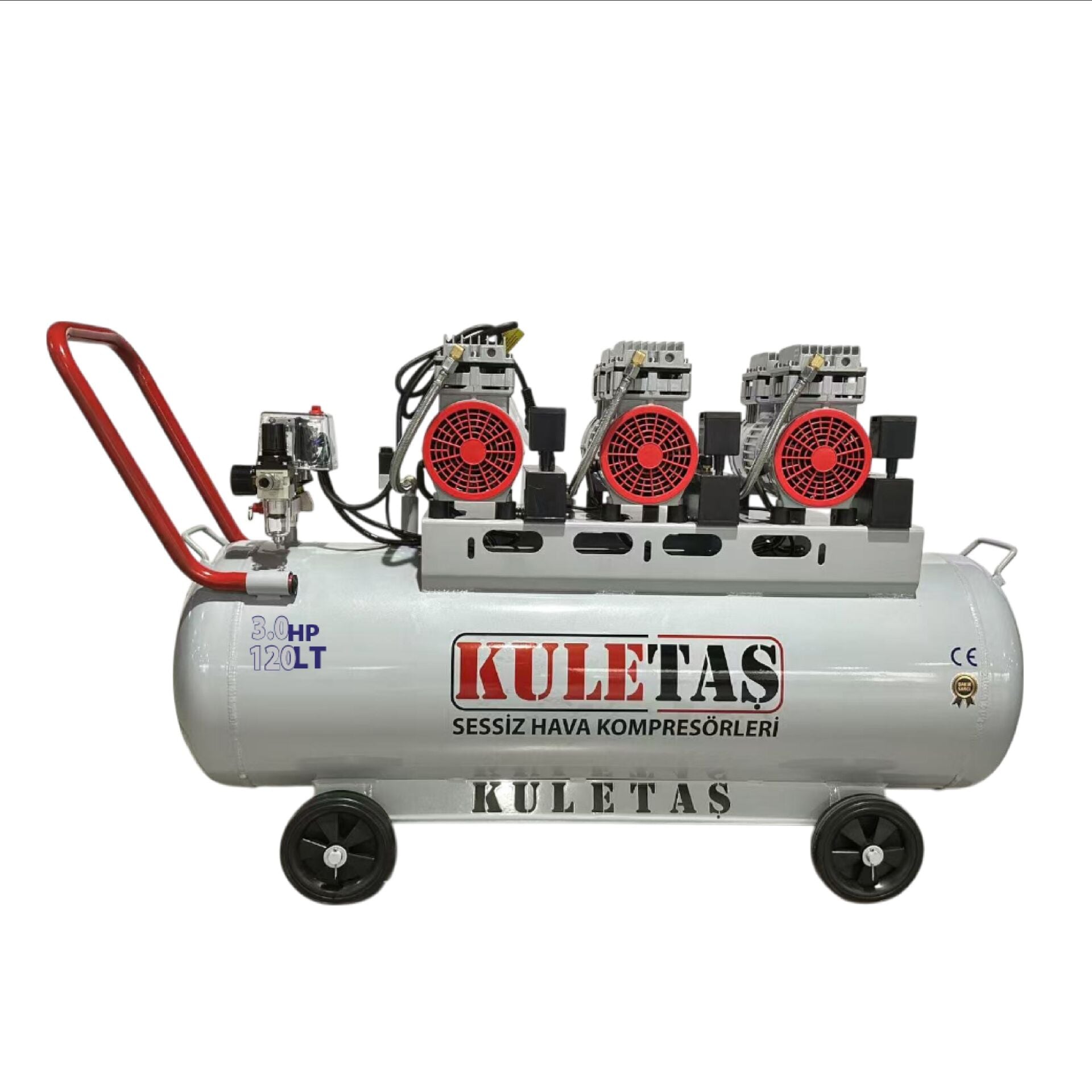 Kuletaş 120 Litre 3 HP Alüminyum Tanklı Sessiz Hava Kompresörü