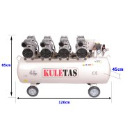 Kuletaş Süper Sessiz Yağsız Kompresör 120 Litre 4HP