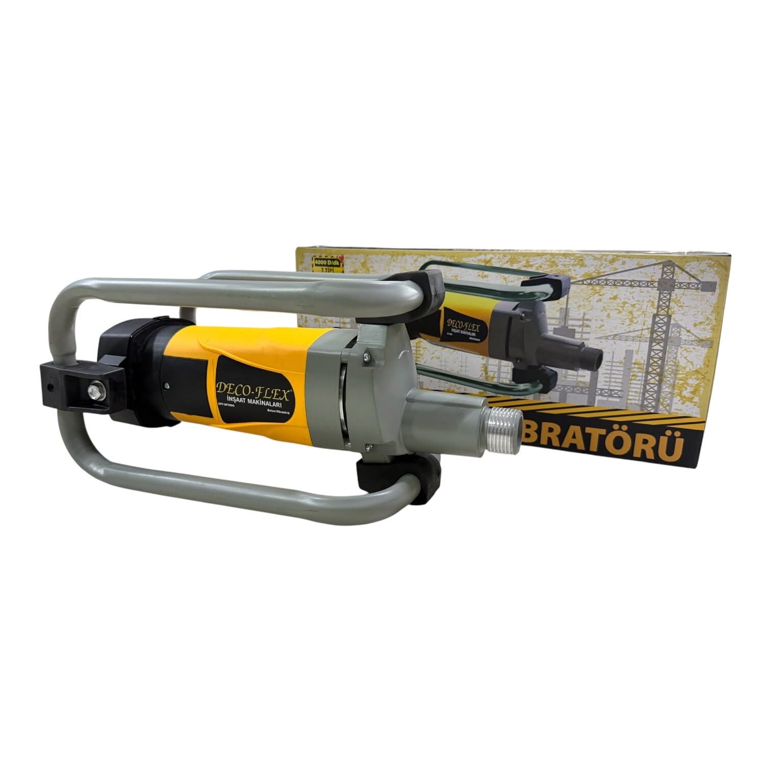 Deco-Flex 3 Hp  Beton Vibratörü 4000 Devir 4 Metre Hortum 45 mm Şişe