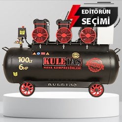 Kuletaş Premium 100 Litre Sessiz Yağsız Hava Kompresörü 6 Hp (İtalyan Tasarım)